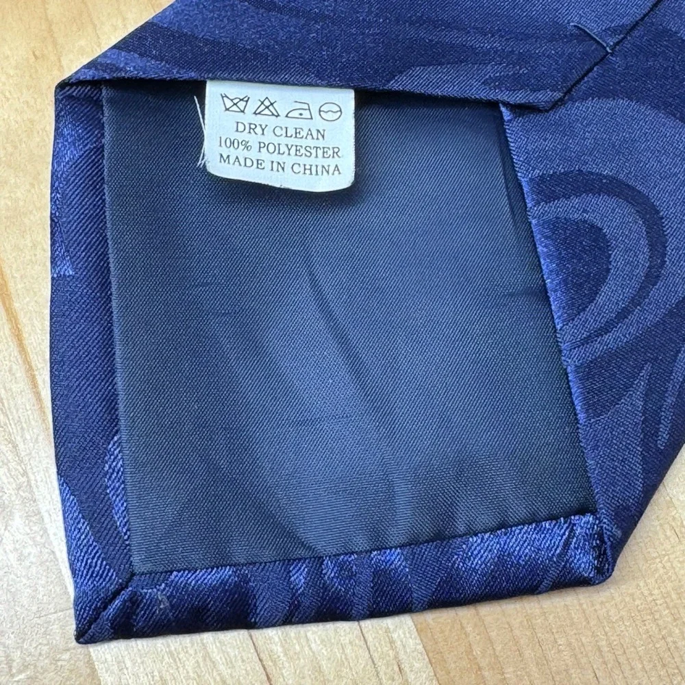 Steven Harris Mens On A Mission From God Navy Blue Graphic Novelty‎ Necktie